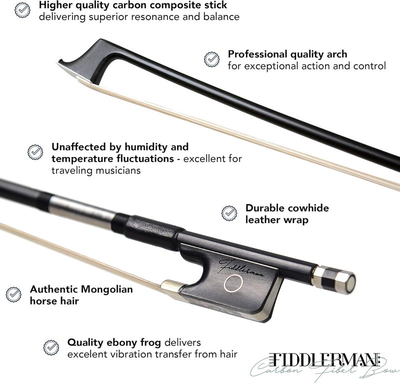 Fiddlerman Carbon Fiber Viola Bow - Image 2