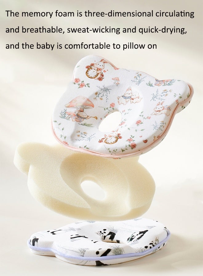 Baby neck support pillow Baby's head shaping pillow Memory foam pillow core Prevention and correction of eccentricity Baby pillows Suitable for newborns - Image 5