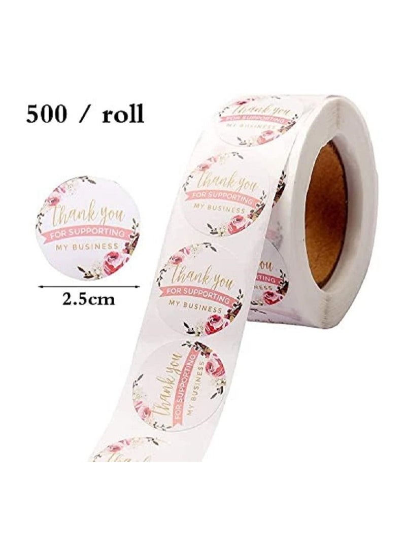 Premify - 1 Inch 500 Pcs Thank You Labels for Gift Wrapping - Image 1