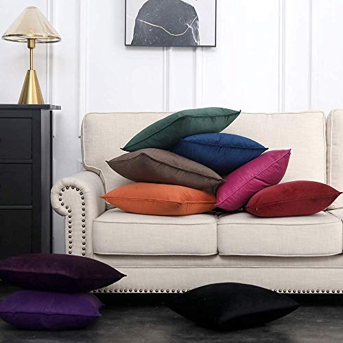 Khooti Decorative Velvet 200 TC Square Cushion Cover Throw Pillow Cover For Living Room Couch Diwan Single Seater Sofa, Colorful Modern Small 16X16 Inches/40X40 Cm (Color-Pink)(Set Of 2 Pcs) C2 - Image 4