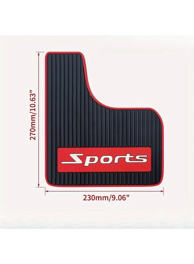 Sports Black Red PVC Mud Flaps Splash Guards Universal SUV Off Road Vehicles - Image 5