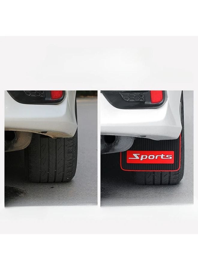 Sports Black Red PVC Mud Flaps Splash Guards Universal SUV Off Road Vehicles - Image 4