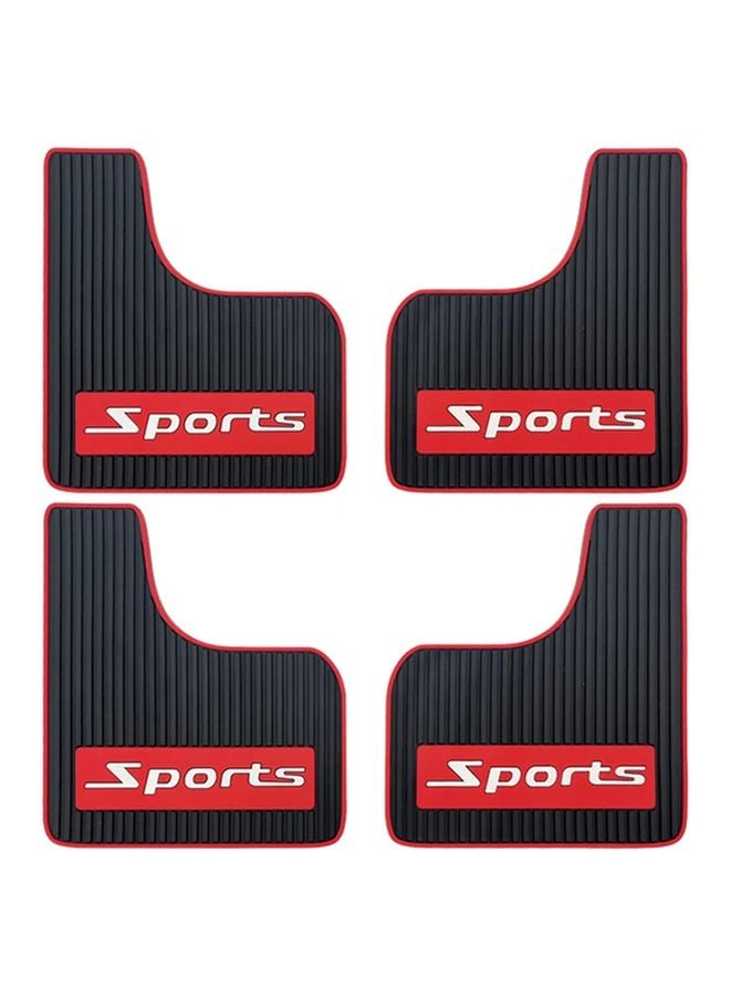 Sports Black Red PVC Mud Flaps Splash Guards Universal SUV Off Road Vehicles - Image 1