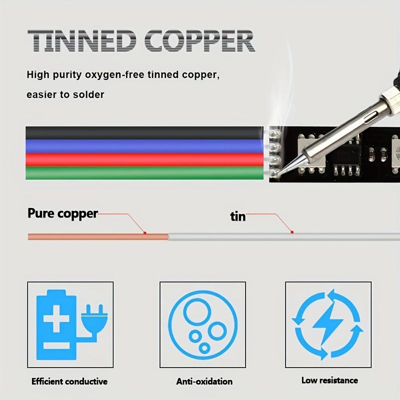 22AWG 4 Pin RGB Extension Cable 50Ft 15M Tinned Copper Wire for 3528 5050 LED Strip - Image 4