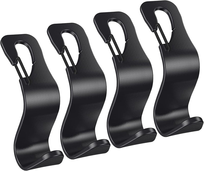 ELDHUS 4-Pack Headrest Hooks Hanger Bag Holder for Car Seat - Image 1