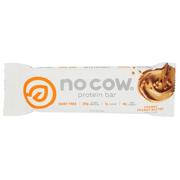 No Cow Protein Bar, Chunky Peanut Butter - Image 1