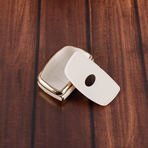 Shopoflux® TPU Key Cover Compatible with Hyundai Alcazar and Creta Car 4 Button smart Key (Black & White) - Image 5