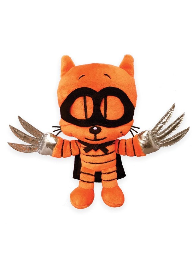ماري ميكز دمية القطة من MerryMakers Dog Man's Cat Kid، مقاس 6.5 بوصة، مستوحاة من سلسلة Dog Man الأكثر مبيعًا من تأليف Dav Pilkey، باللون البرتقالي  - Image 1