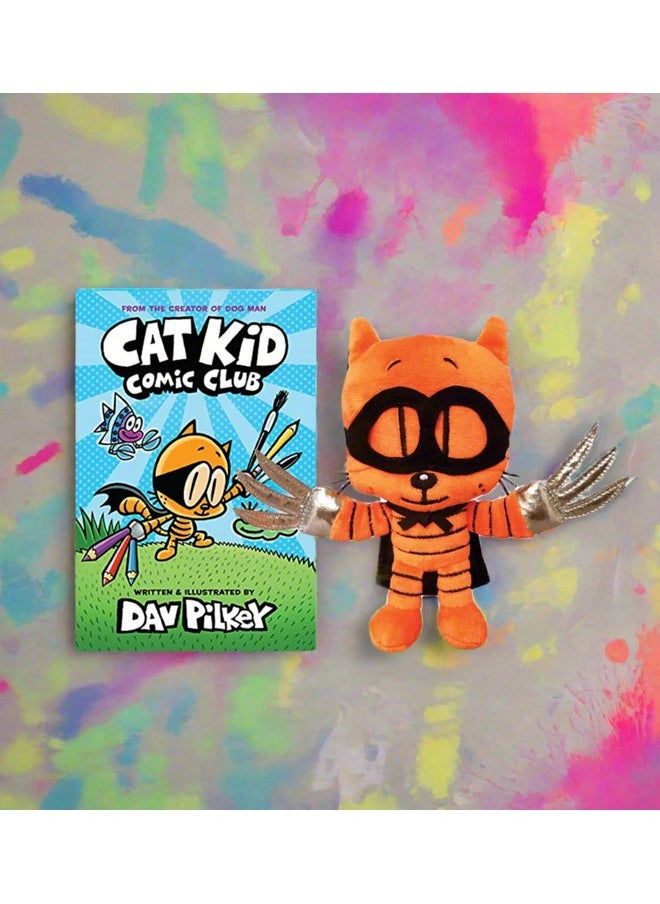 ماري ميكز دمية القطة من MerryMakers Dog Man's Cat Kid، مقاس 6.5 بوصة، مستوحاة من سلسلة Dog Man الأكثر مبيعًا من تأليف Dav Pilkey، باللون البرتقالي  - Image 2