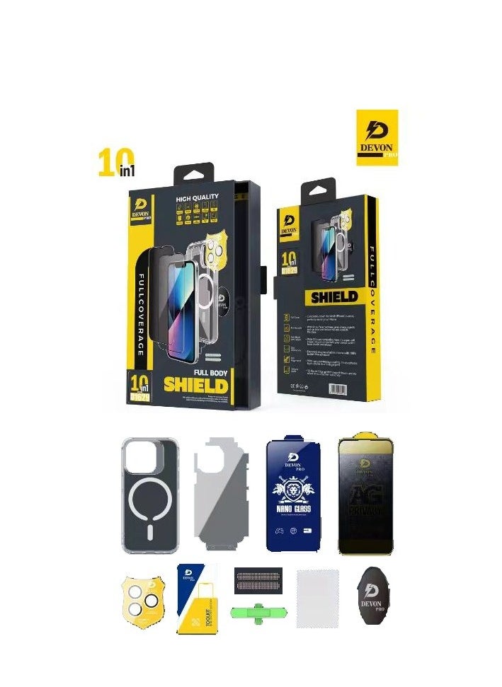 Devon - iPhone 15 Pro Protection (Lock) MagSafe Package 10in1 from Devon The most powerful complete protection for your phone ever - Image 1