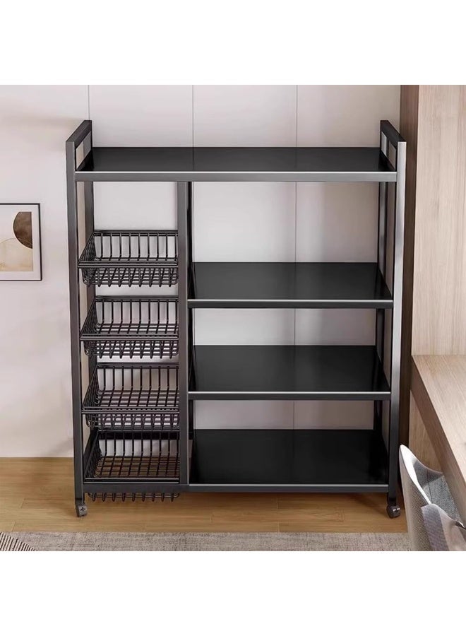 بلومنغ تايم رف تخزين المطبخ، أرضية منزلية، خزانة جانبية متعددة الطبقات، خزانة متعددة الوظائف للفواكه والخضروات - Image 2