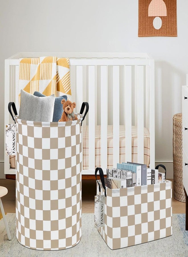 FANKANG Storage Basket, Nursery Hamper Canvas Laundry Basket Foldable with Waterproof PE Coating Large Storage Baskets for Kids Boys and Girls, Office, Bedroom, Clothes,Toys(Beige flag) - Image 5