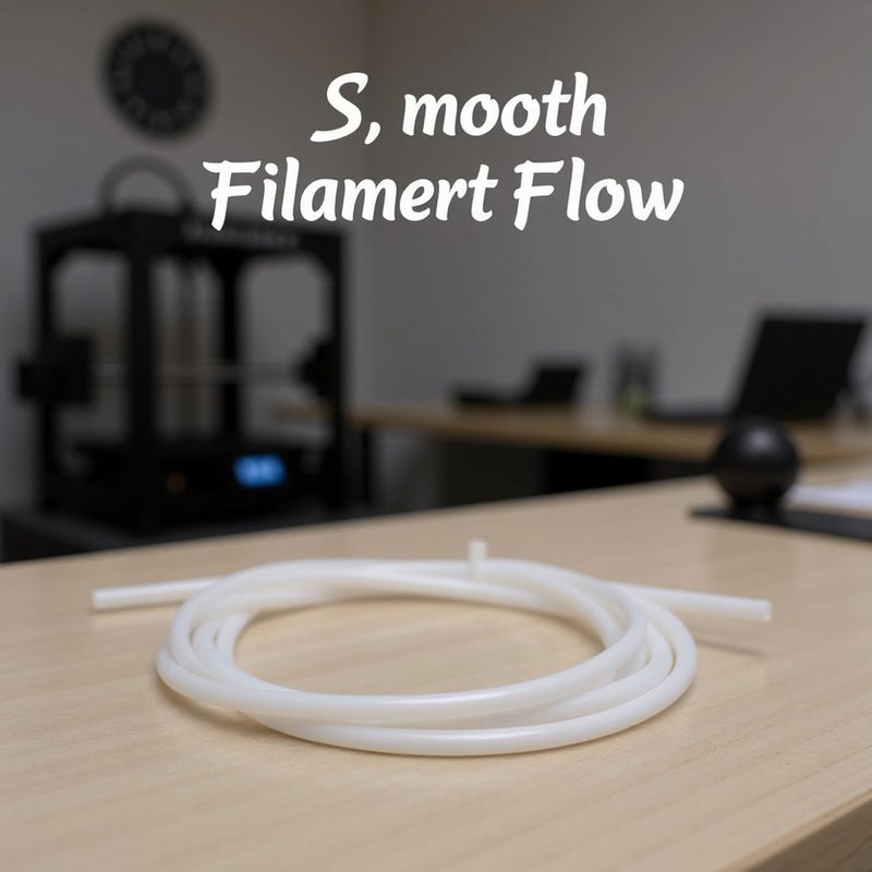 أنبوب طابعة ثلاثية الأبعاد عام بطول 2 متر، قطر داخلي 2 مم، قطر خارجي 4 مم، أنبوب PTFE للتغذية عن بُعد، أبيض، مقاوم للحرارة العالية، 6.5 قدم/لفة - Image 4