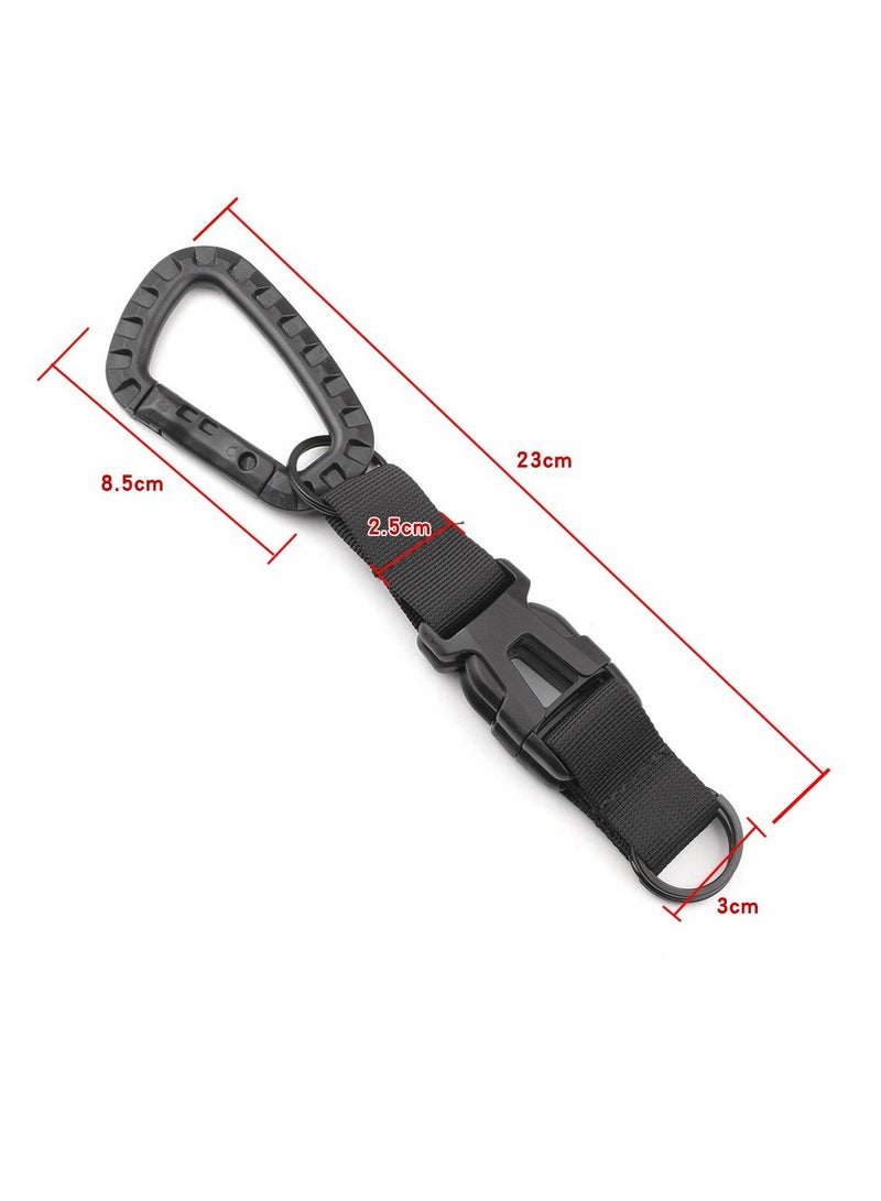 SYOSI Multifunction Nylon Military Hanging Buckle Tactical Key Hook Webbing Belt Carabiner Clip Handing Belt Clip Backpack Buckle Waist Bag Holder Accessories 4PCS - Image 5