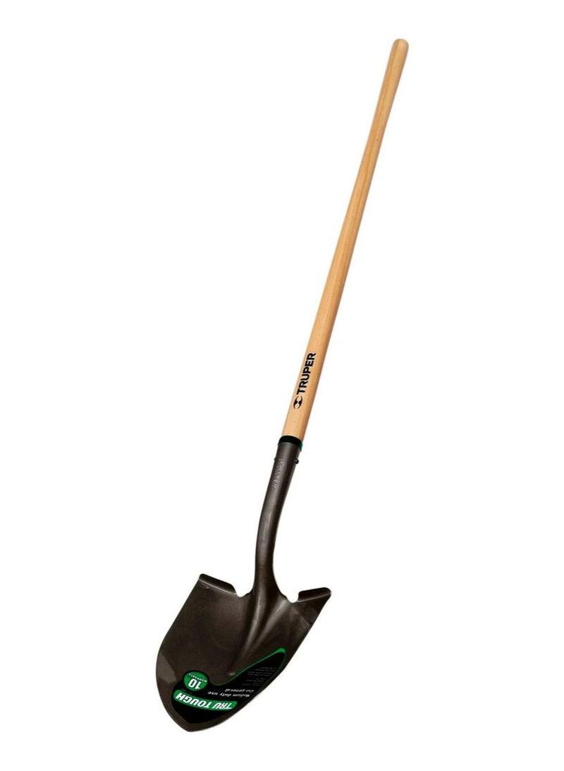 Shovel garden, Wood Handle, Black Steel Head, Garden Digging Tool - Image 1