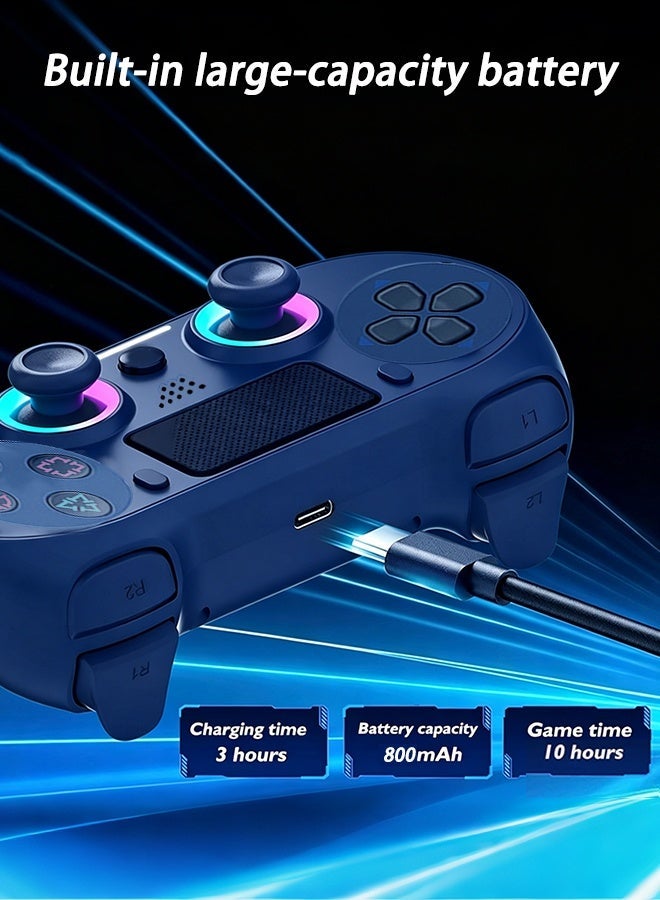 CubeG Wireless Controller for PlayStation 4 with USB Cable Dual Vibration Clickable Touchpad & LED Light - Image 5