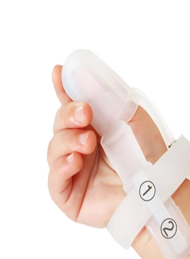 NOENNULL Thumb Sucking Stop - Adjustable Thumb Guard for Thumb Sucking Silicone Thumb Sucking Guard Finger Protector Biting Teether for Baby Infant (Transparent) - Image 5
