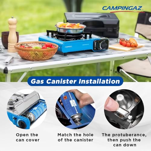 CAMPINGAZ Compact Butane Gas Canister, Perfect for Camping & Outdoor Cooking (Blue, 2) - Image 2