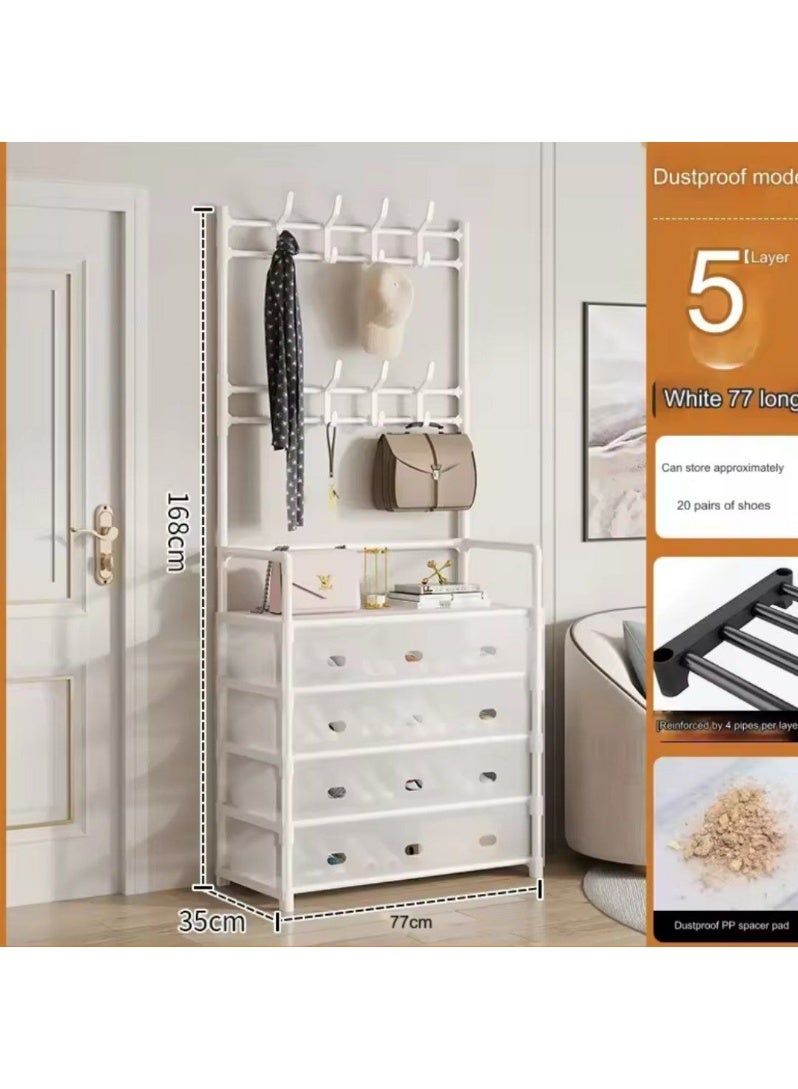 Modern Americana Shoe Rack with Stand & Hooks – Multi-Functional Organizer (Shoe Rack or Book Shelf) n - Image 3