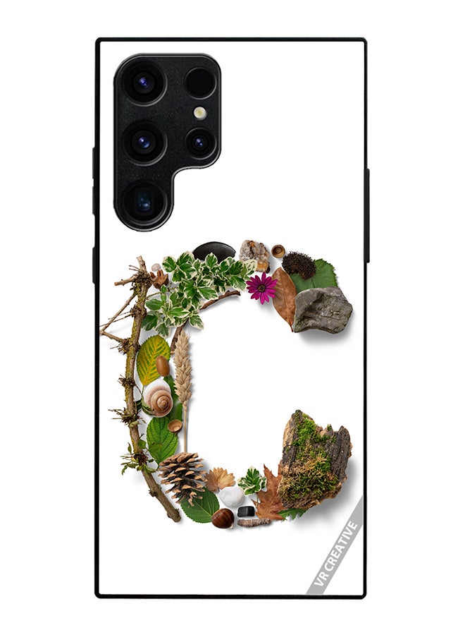 VR CREATIVE Protective Case Cover For Samsung Galaxy S25 Ultra Alphabet C Design Multicolour