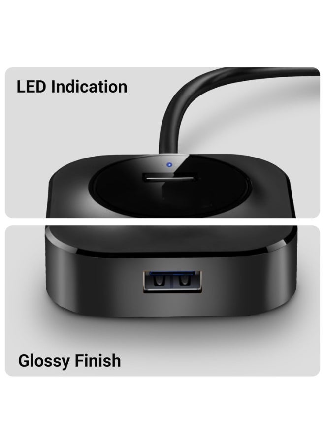 USB Hub 4 Port USB with micro b port for power input High-Speed Data Splitter for Laptop Computer Phone and Tablet Compact - Image 3