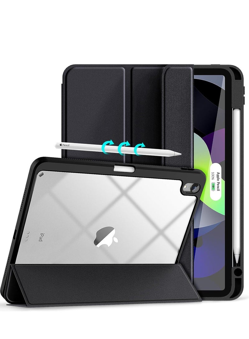 راكسوم حافظة ELTRAZONE الذكية لجهاز iPad Air - تناسب الجيل السادس مقاس 11 بوصة (2024)، والجيلين الخامس والرابع مقاس 10.9 بوصة (2022/2020) - أسود، تدعم Touch ID، خاصية الإيقاظ/السكون التلقائي - Image 1