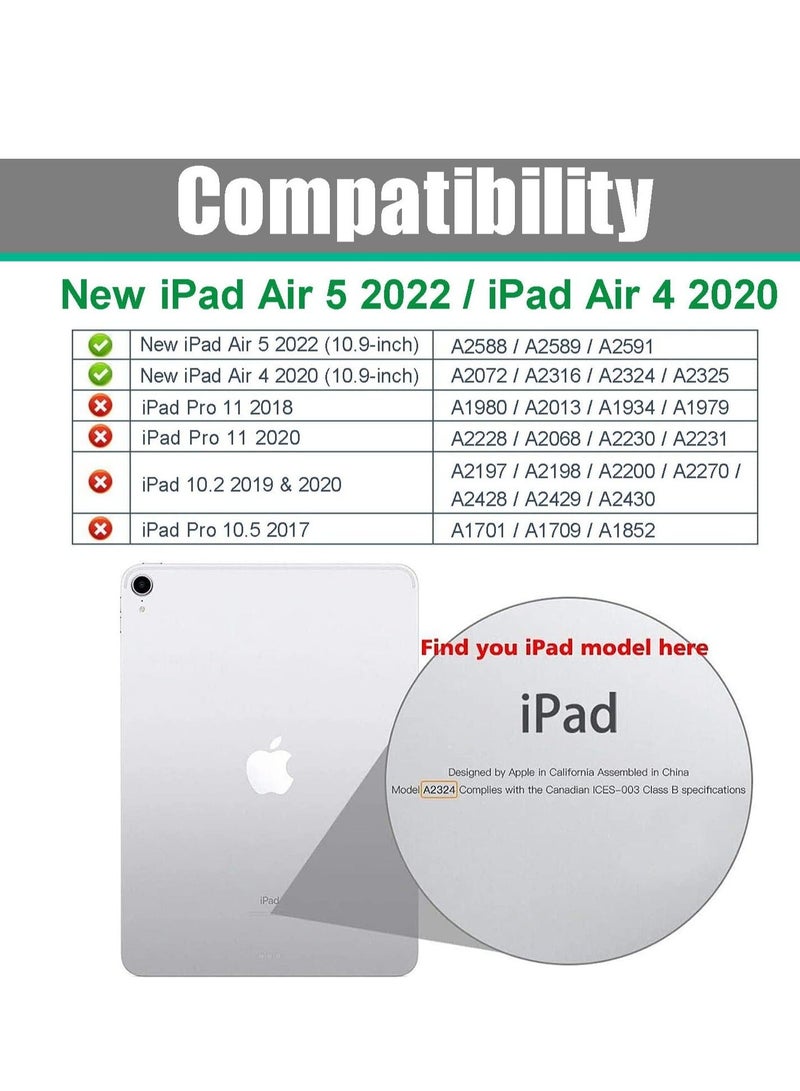 راكسوم حافظة ELTRAZONE الذكية لجهاز iPad Air - تناسب الجيل السادس مقاس 11 بوصة (2024)، والجيلين الخامس والرابع مقاس 10.9 بوصة (2022/2020) - أسود، تدعم Touch ID، خاصية الإيقاظ/السكون التلقائي - Image 2