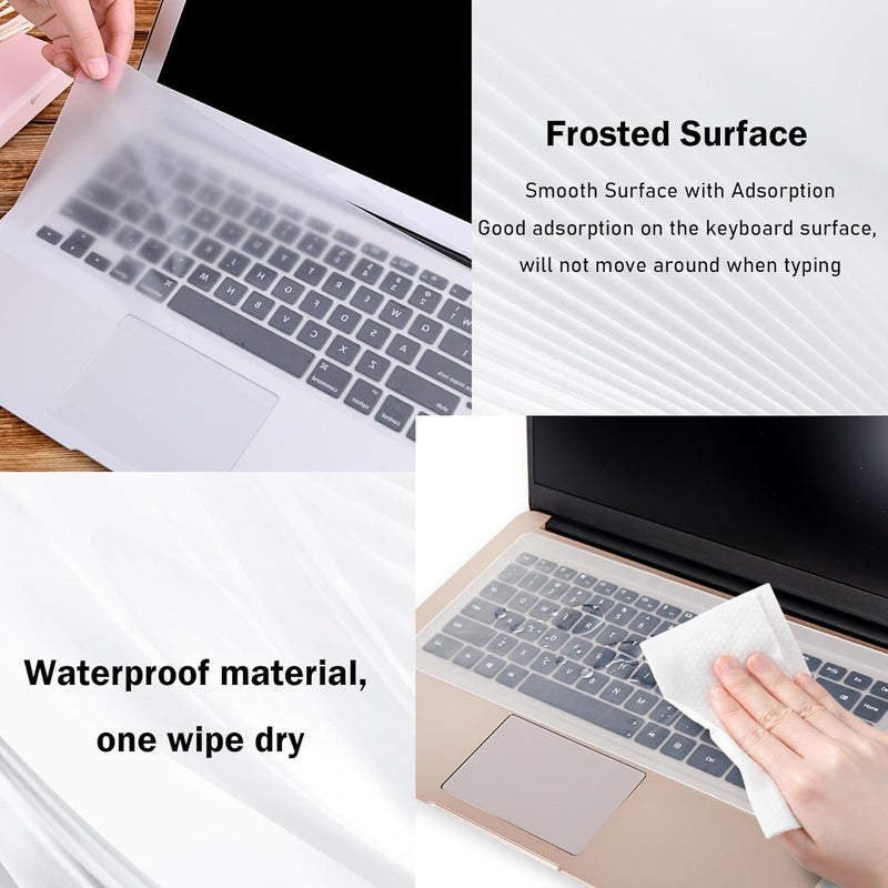 Universal Waterproof and Dustproof Keyboard Cover for 15-17 Inch Laptops - 2 Sheets Transparent Silicone Protector - Image 5