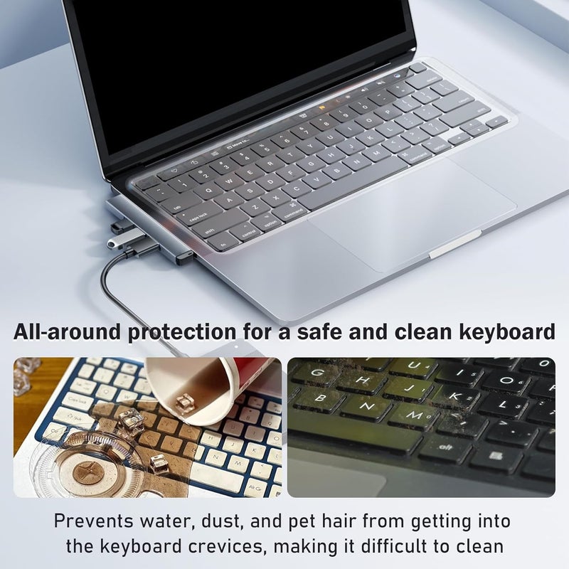 Universal Waterproof and Dustproof Keyboard Cover for 15-17 Inch Laptops - 2 Sheets Transparent Silicone Protector - Image 4