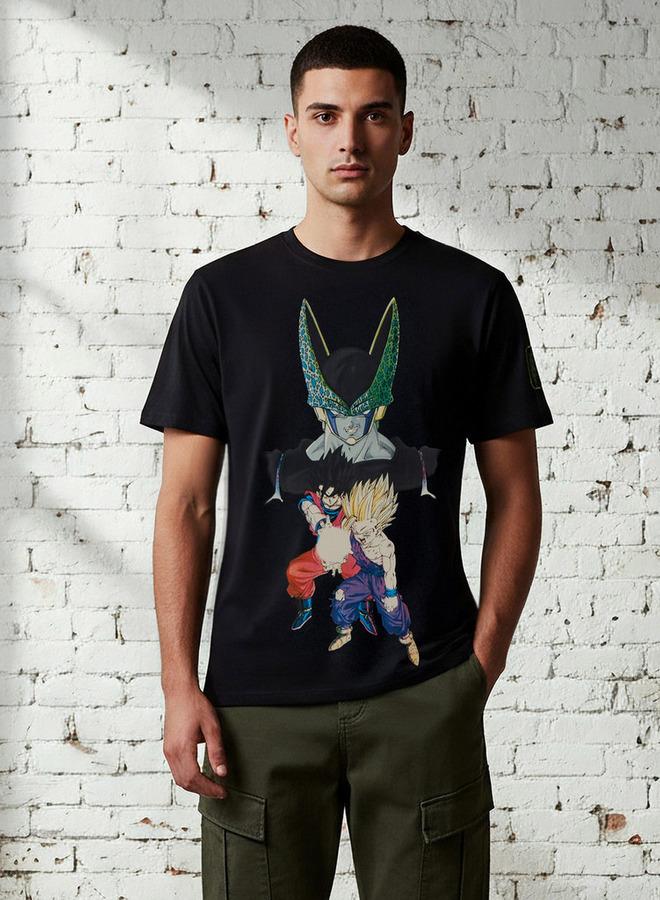 SP Characters Men Regular Fit Crew Neck Short Sleeves Print T shirt - Image 3