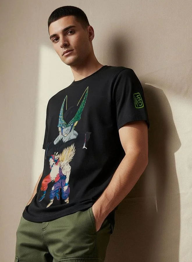 اس بي كاركترز Men Regular Fit Crew Neck Short Sleeves Print T shirt