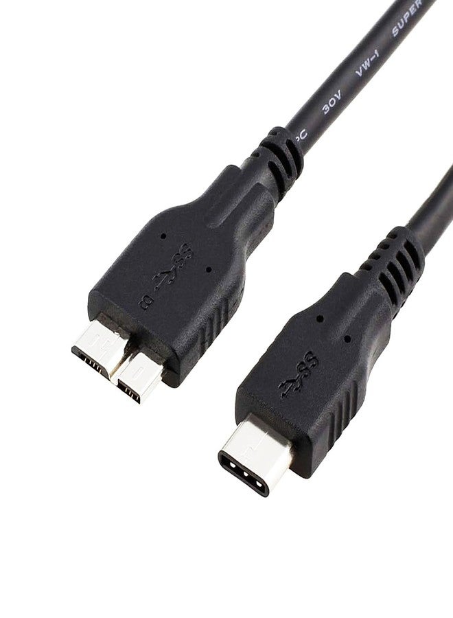 QCEs External Hard Drive Cable to USB C 3.3FT for WD My Passport, Western Digital, Seagate, Toshiba, Canvio Compatible with iPhone 16/15, MacBook, PC, Samsung, LG and More USB-C Devices - Image 1