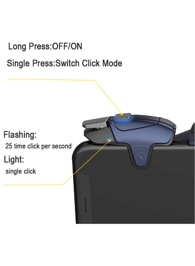 ميمو PUBG Mobile Triggers with cooling fan,PUBG Mobile Phone Game Controller with cooler for PUBG/Fortnite/Call of Duty, with Rgb Light, for Android and iOS Phone - Image 2