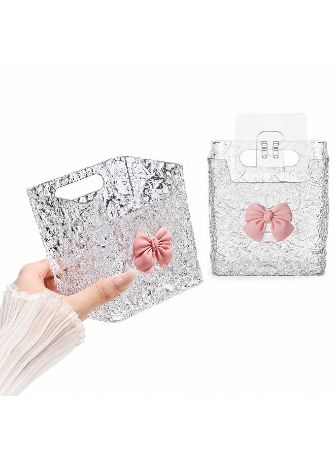 Wall Mounted Makeup Brush Holder with Strong Adhesive Wall Mount, Clear Cosmetic Organizer Storage Box for Makeup Brushes, Beauty Accessories, Vanity, Bathroom and Bedroom - Image 4