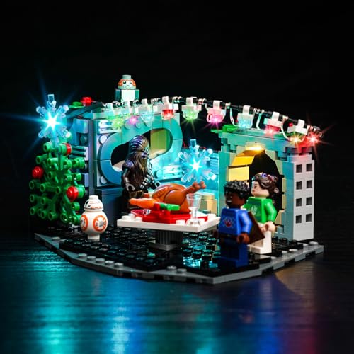 Hilighting Upgraded Led Light Kit Compatible with Lego Millennium Falcon Holiday Diorama Building Set Lights Decoration Compatible with Lego 40658 Model Not Included - Image 1