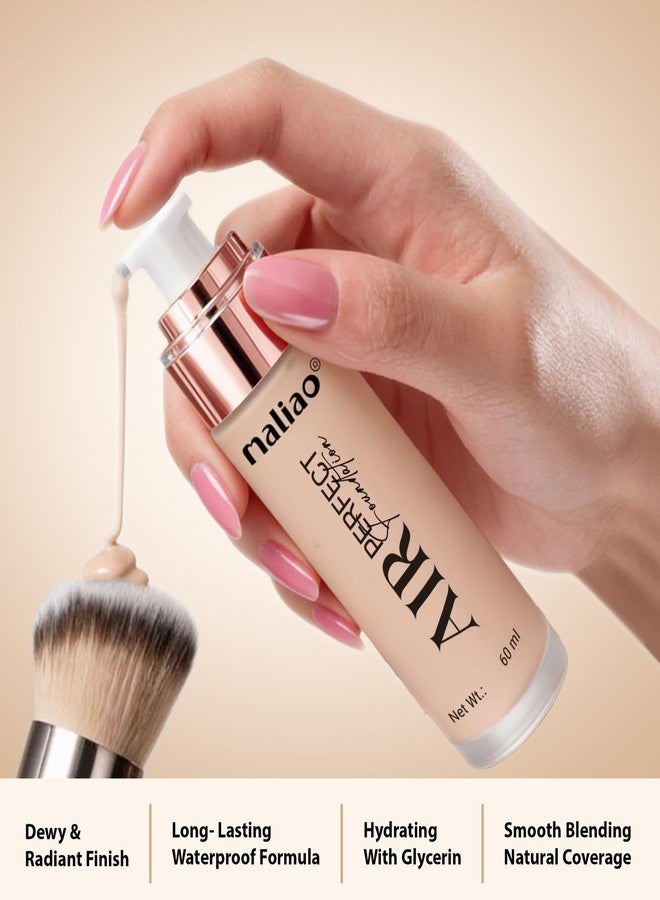 Maliao High Coverage Waterproof Base Foundation - Flawless All-Day Wear (NATURAL BUFF) - Image 4