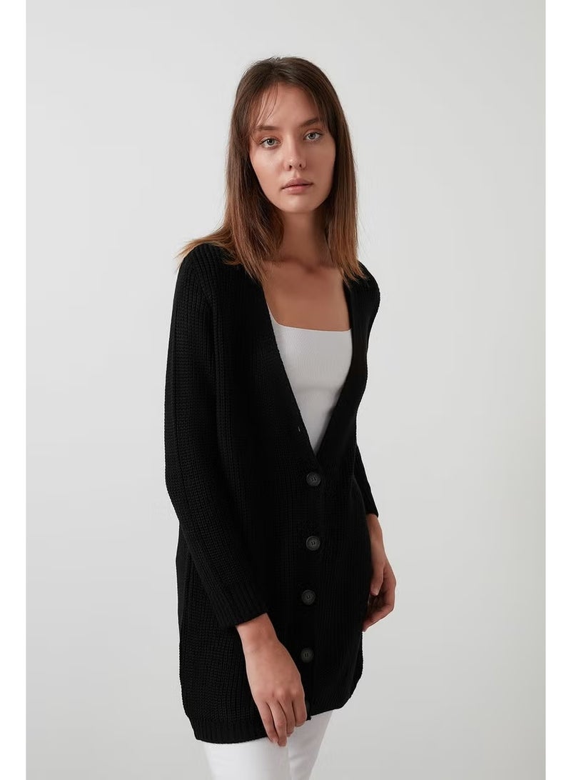 Lela 100% سترة كروشيه أكريليك ناعمة طويلة للنساء CARDIGAN 4615044 - Image 2