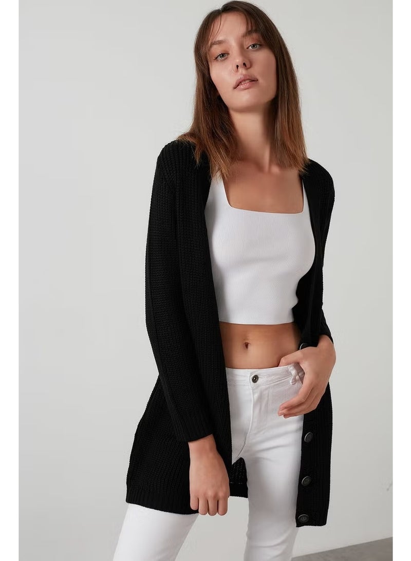 Lela 100% سترة كروشيه أكريليك ناعمة طويلة للنساء CARDIGAN 4615044 - Image 1