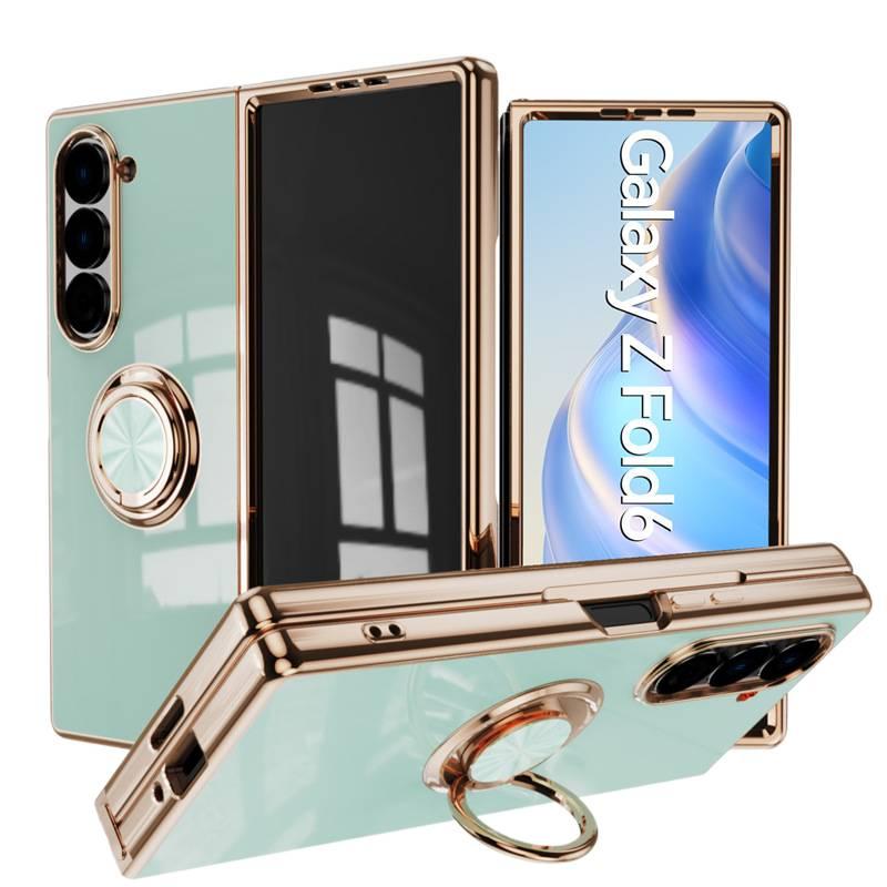 غطاء واقي، حامل قائم، رمادي سيليكون، مقاوم للصدمات لـ Samsung Galaxy Z Fold 7 بوظيفة حامل من السيليكون باللون الرمادي للاستخدام المنزلي للسفر للاستخدام الشخصي - Image 2