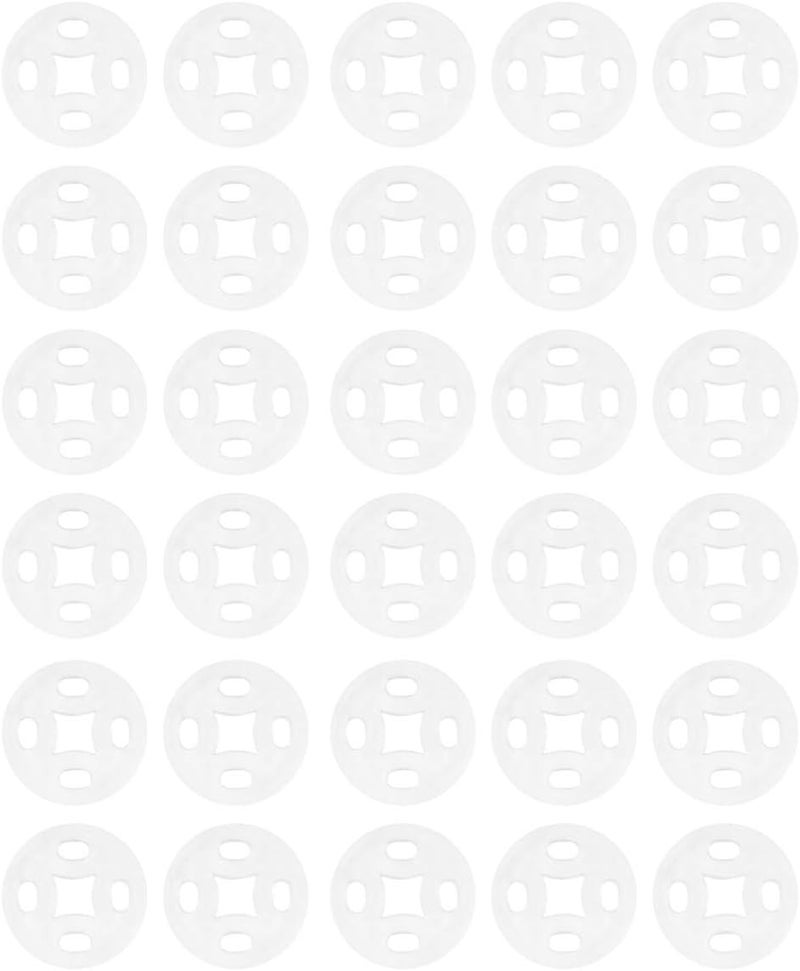 klarako Plastic Snap Fasteners Buttons Clear Invisible Sewing on Snap Fasteners Press Stud Buttons for Bibs Diapers Crafts Shirts Clothing 100pcs (13mm) - Image 1