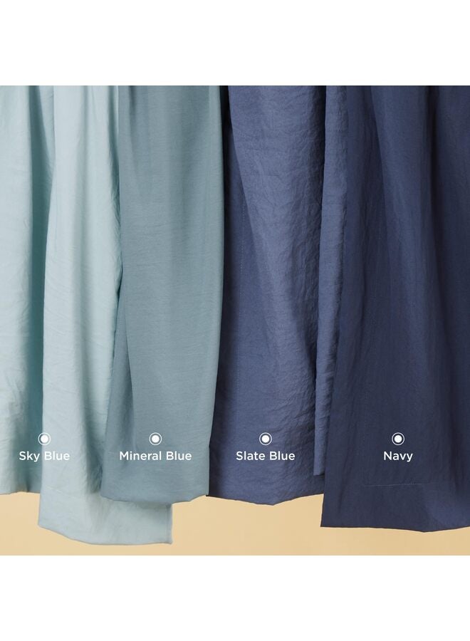 غطاء لحاف أزرق داكن بحجم كوين مجموعة مفروشات ناعمة مزدوجة للأطفال والكبار، إغلاق بسحاب، 4 قطع - Image 2