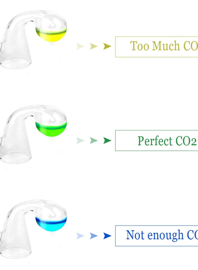 2 Pack CO2 Drop Checker, Aquarium CO2 Tester Monitor CO2 Glass Drop Checker Aquarium CO2 Detector for Planted Fish Tank  - Image 3