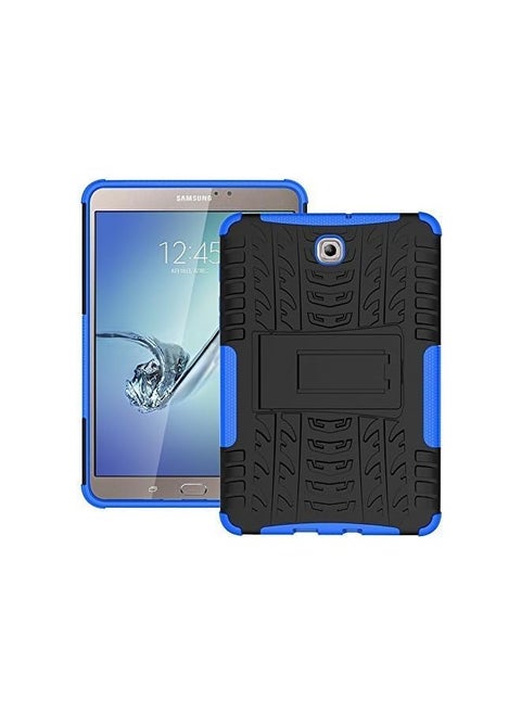 Tablet Cover Galaxy Tab S2 8.0 T710 Armor Design With Stand Feature Detachable Dual Layer Protective Shell Tablet Hard Back Case Cover For Samsung Galaxy Tab S2 8.0 Inch Sm T710 T715 Blue