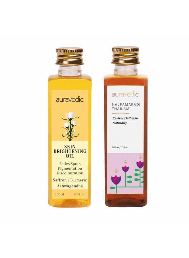 Auravedic Nalpamaradi Thailam 100ml & Skin brightening Oil 100ml - Image 1