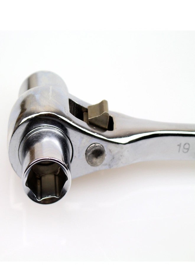 ديويشكي مفتاح ربط DYWISHKEY 19/22 مم لتركيب السقالات ومفتاح ربط الموقع ومفتاح ربط المقبس (فضي) - Image 3