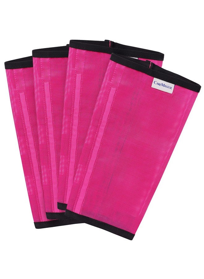 CareMaster Fine Mesh Fly Boots Loose Fitting & Non-Slip Horse Fly Leggings No More Horsefly Nuisance Greatly Reduce Stomping Breathable with Natural Air Flow (Set of 4) Magenta Large - Image 1