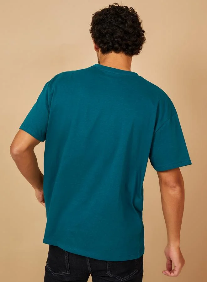 Styli Styli Chest Graphic Print Oversized T-Shirt