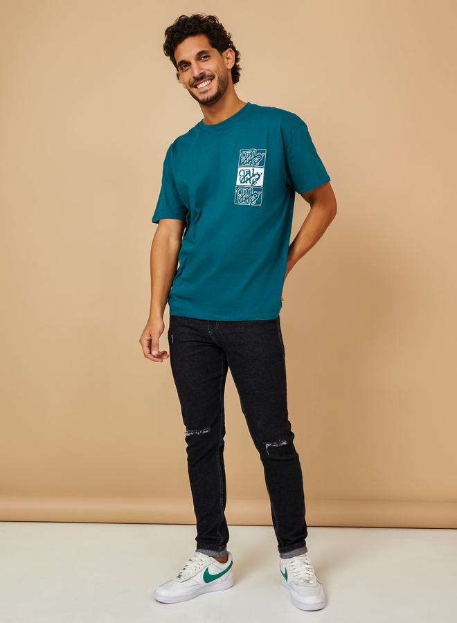 ستايلي تيشيرت واسع بطبعة جرافيك - Image 2