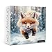 Larkipuzz Cute Winter Fox Puzzles for Adults 1000 Pieces Art Animal Snow Landscape Jigsaw Puzzles Challenging Nature Scenic Puzzle - Image 2