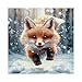 Larkipuzz Cute Winter Fox Puzzles for Adults 1000 Pieces Art Animal Snow Landscape Jigsaw Puzzles Challenging Nature Scenic Puzzle - Image 4